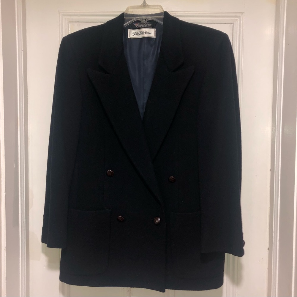 Vintage Saks Fifth Avenue navy blue blazer